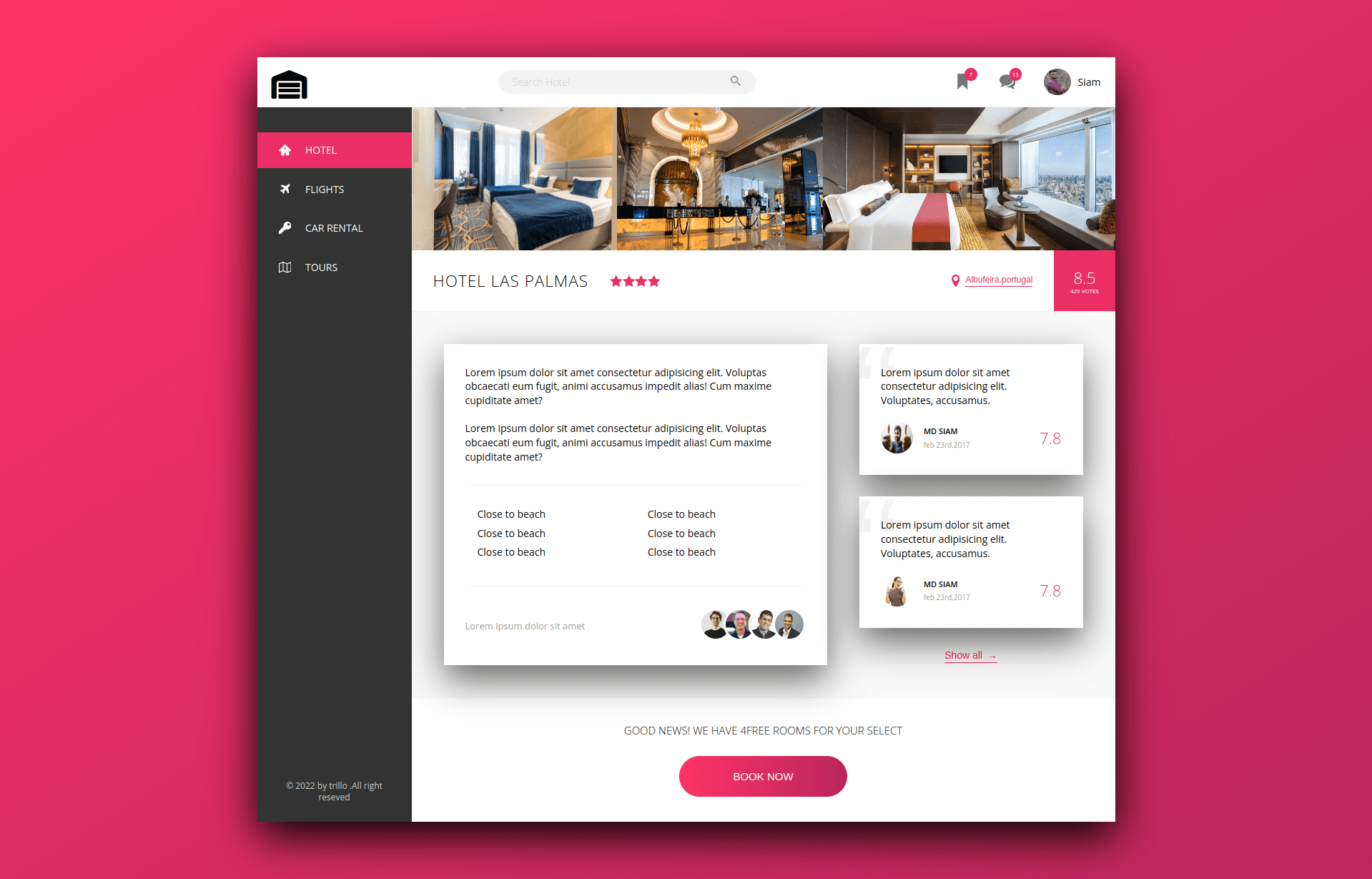 Trillo Hotel Booking
